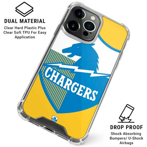 NFL Los Angeles Chargers Retro Logo iPhone 16 Pro Clear Case